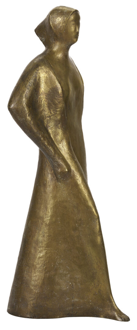 Lot 196: Meyer Wolfe Gilt Bronze Sculpture of Louise Dahl-Wolfe, Exhibited