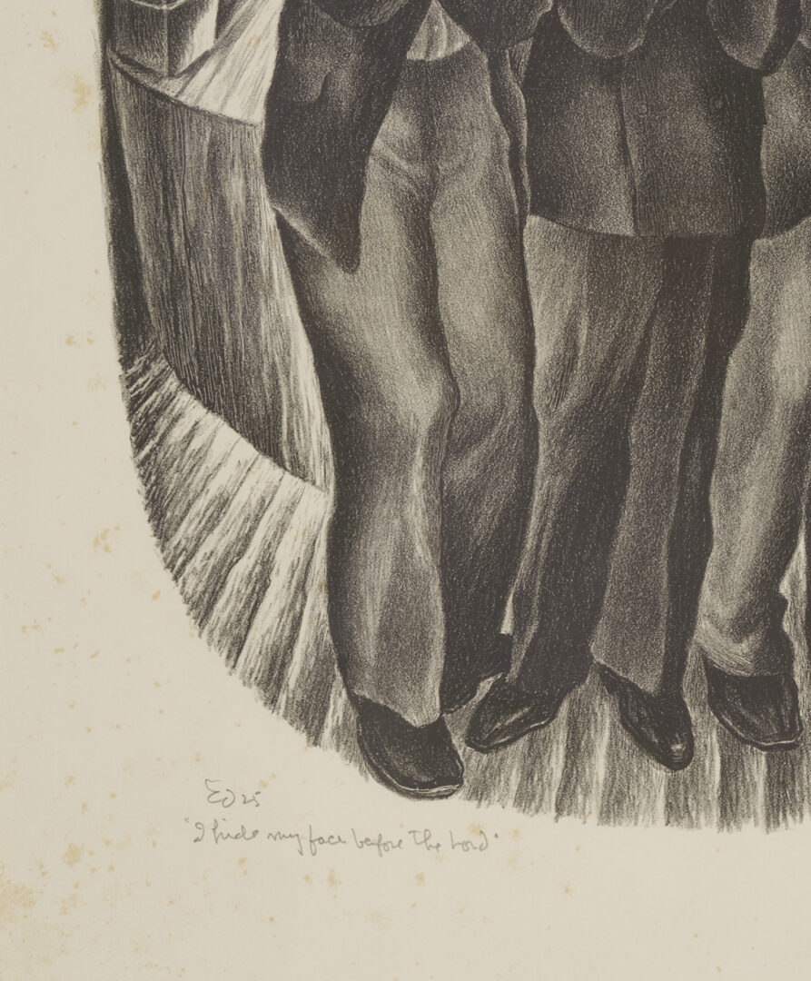 Lot 199: Meyer Wolfe Lithograph, I Hide My Face Before The Lord