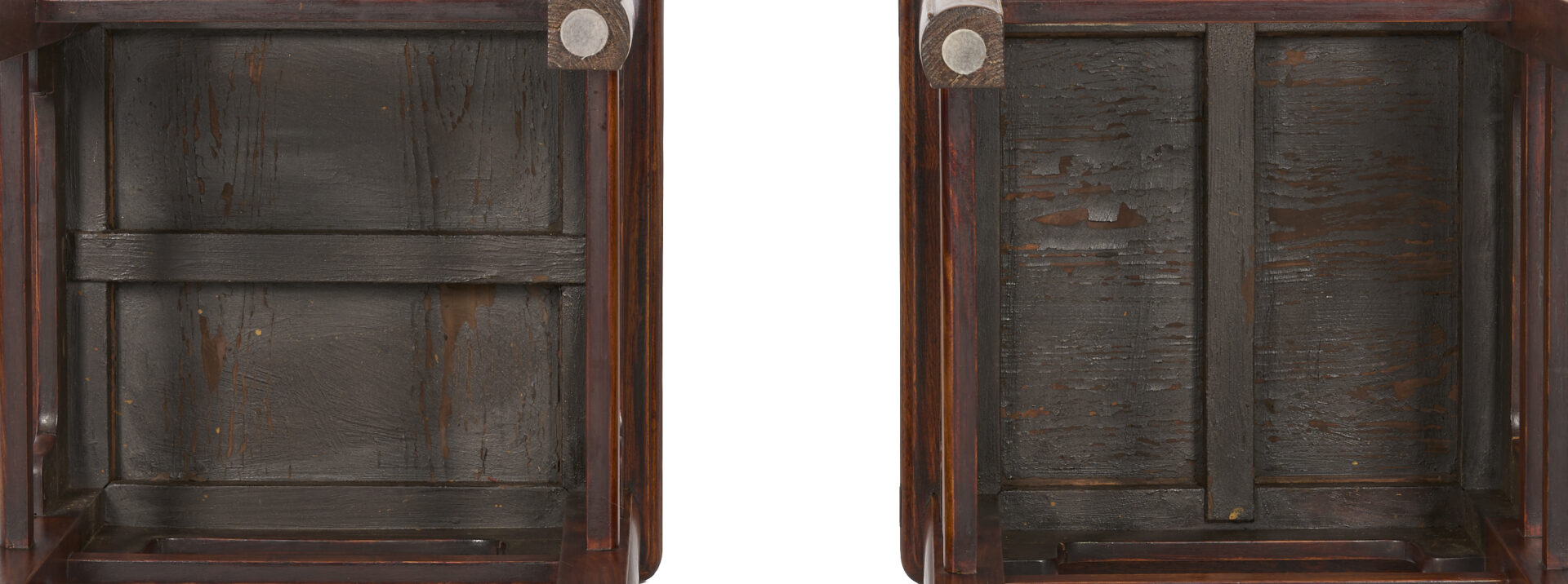 Lot 19: Pair Chinese Huanghuali Stools