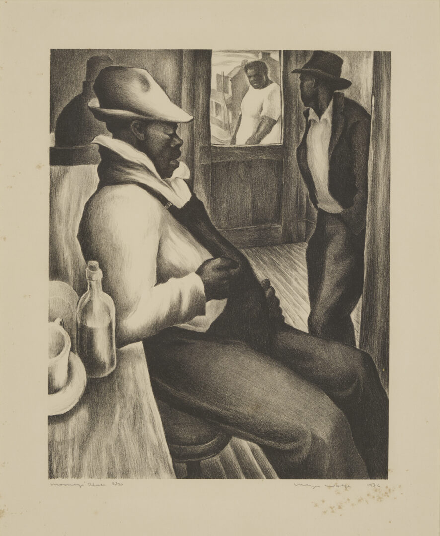 Lot 203: Meyer Wolfe Lithograph, Mooney’s Place