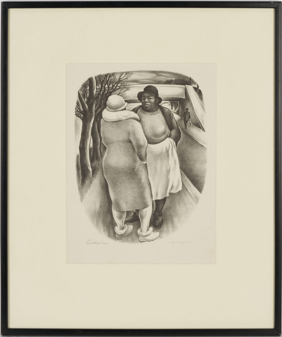 Lot 206: Meyer Wolfe Lithograph, Conversation Piece