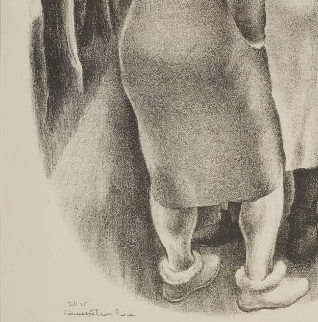 Lot 206: Meyer Wolfe Lithograph, Conversation Piece