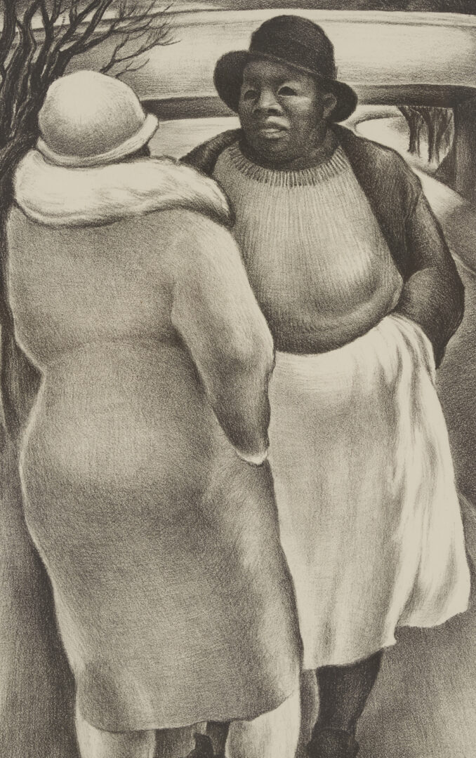 Lot 206: Meyer Wolfe Lithograph, Conversation Piece