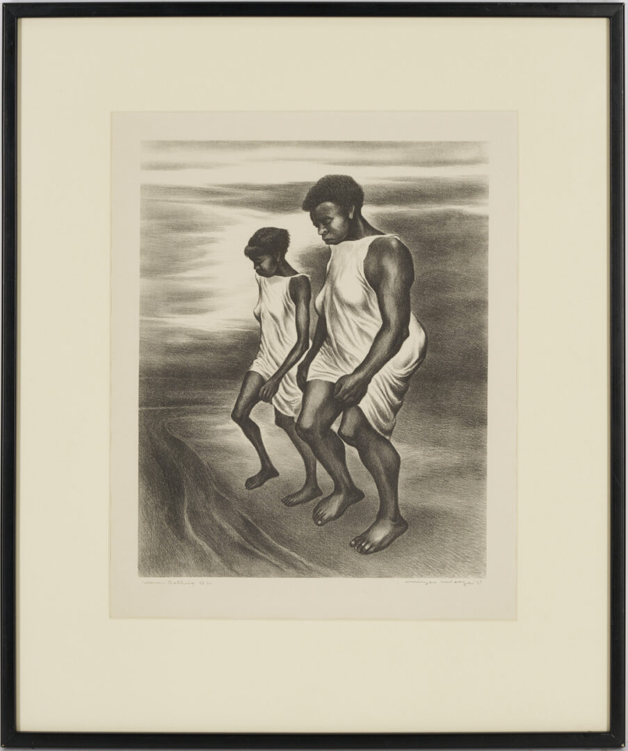 Lot 209: Meyer Wolfe Lithograph, Women Bathing