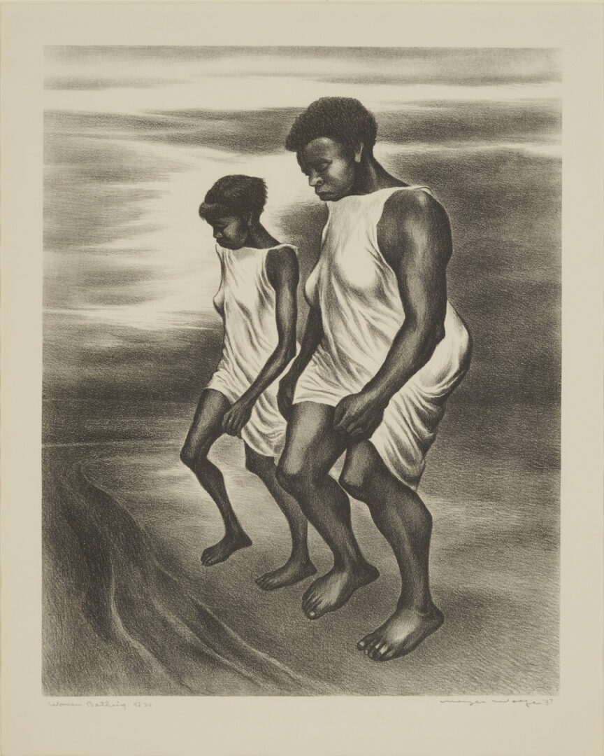 Lot 209: Meyer Wolfe Lithograph, Women Bathing