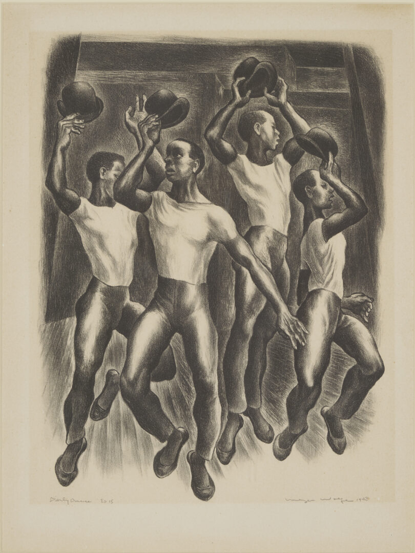 Lot 211: Meyer Wolfe Lithograph, Derby Dance