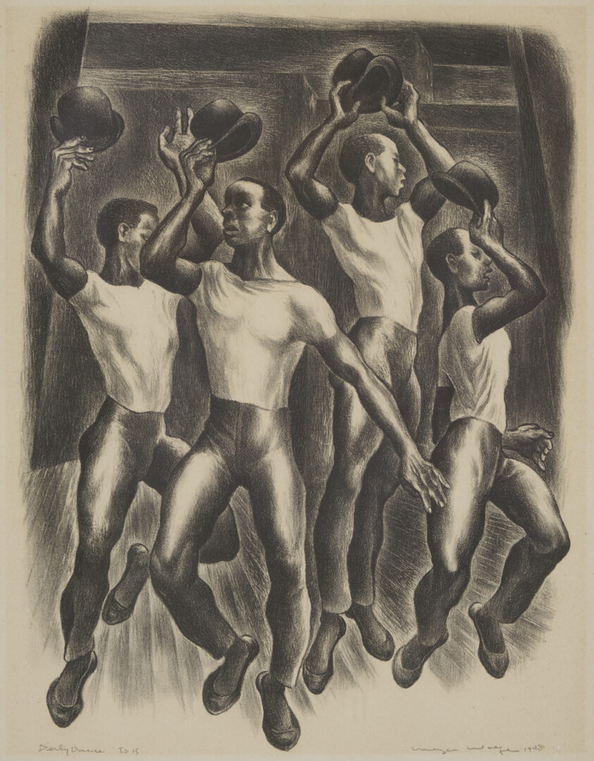 Lot 211: Meyer Wolfe Lithograph, Derby Dance