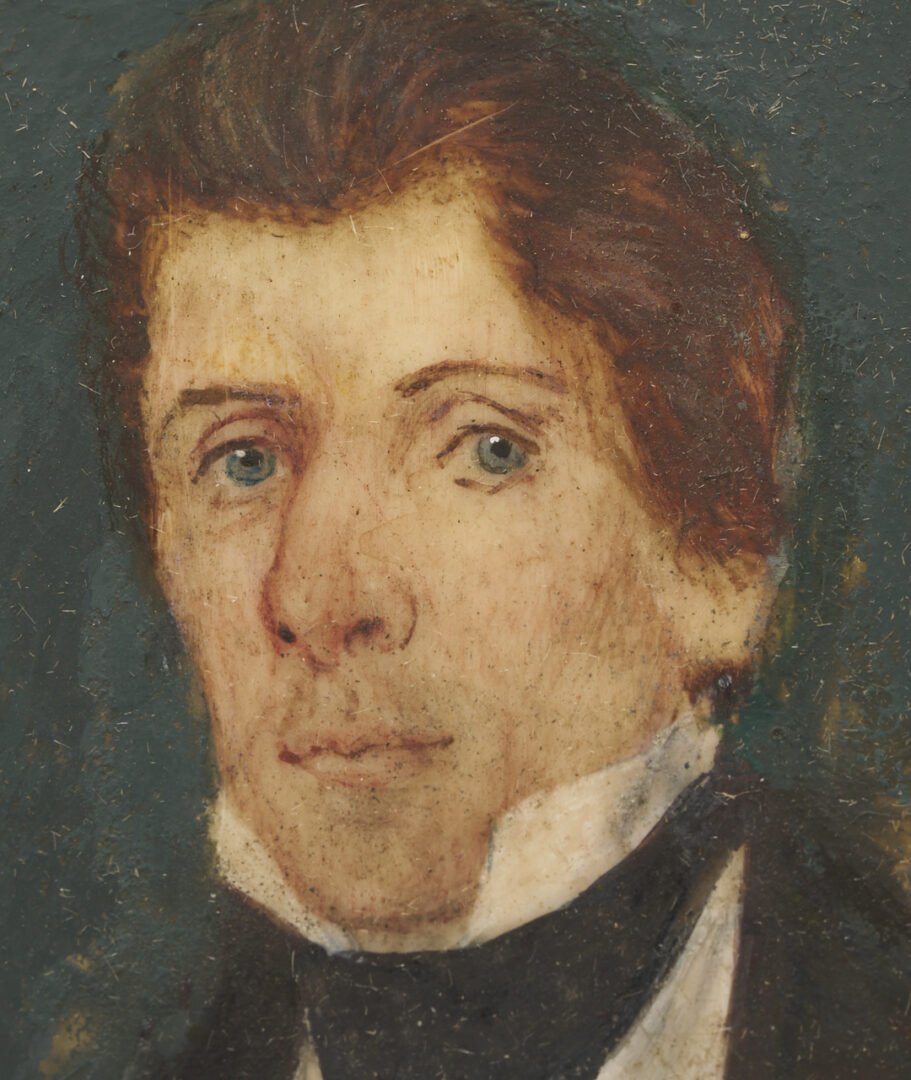 Lot 224: Andrew Jackson Hair in Locket and Portrait Miniature