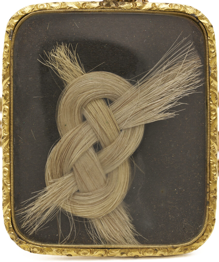 Lot 224: Andrew Jackson Hair in Locket and Portrait Miniature