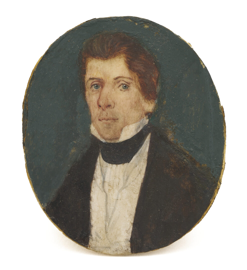 Lot 224: Andrew Jackson Hair in Locket and Portrait Miniature