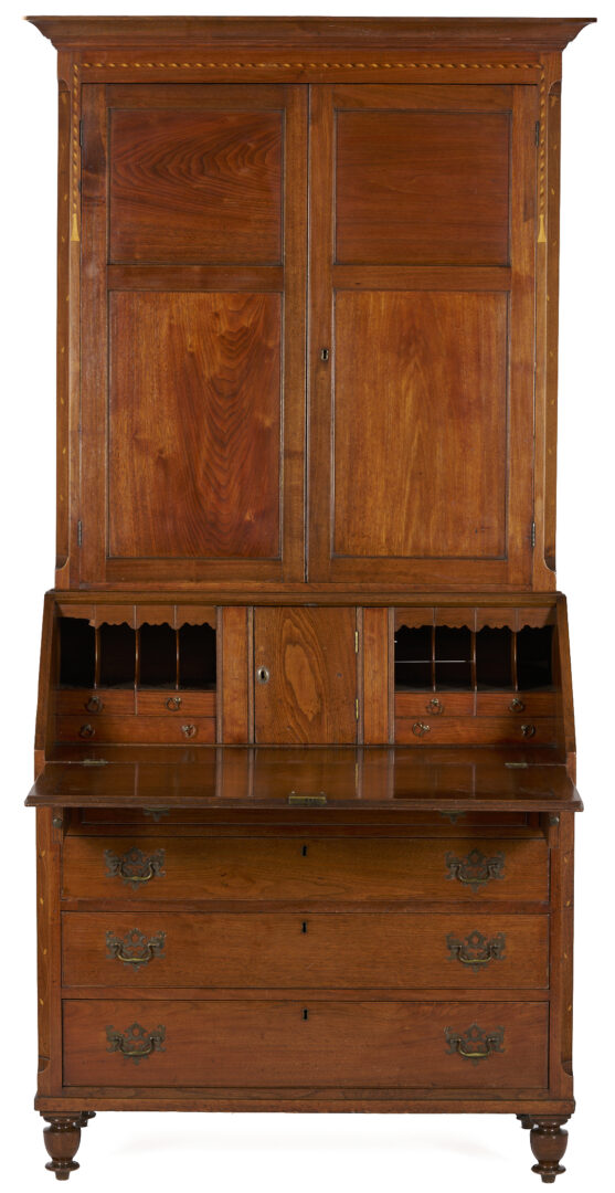 Lot 226: East Tennessee Vine and Tassel Inlaid Secretary