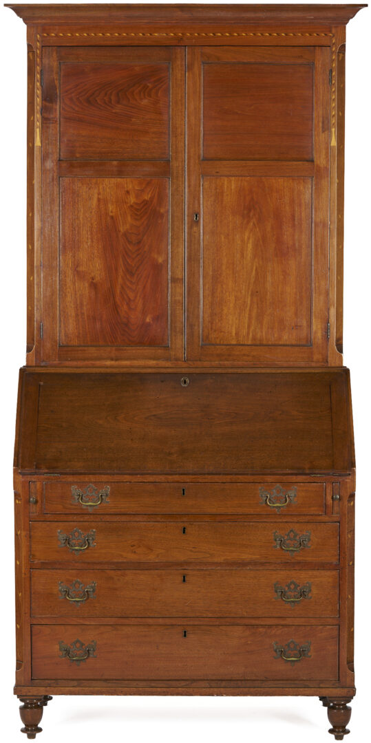 Lot 226: East Tennessee Vine and Tassel Inlaid Secretary