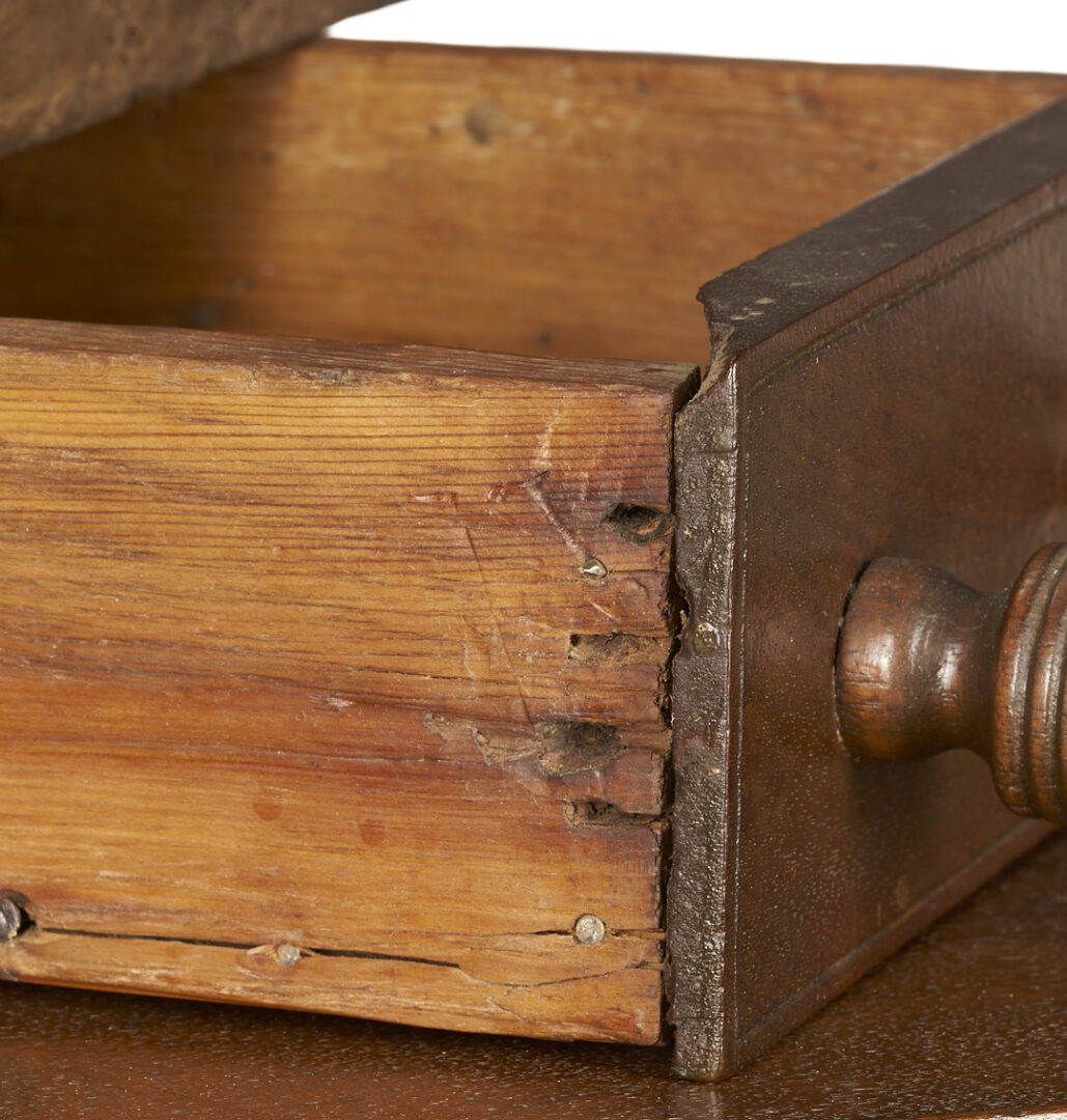 Lot 231: East TN Sheraton Walnut Two Drawer Table