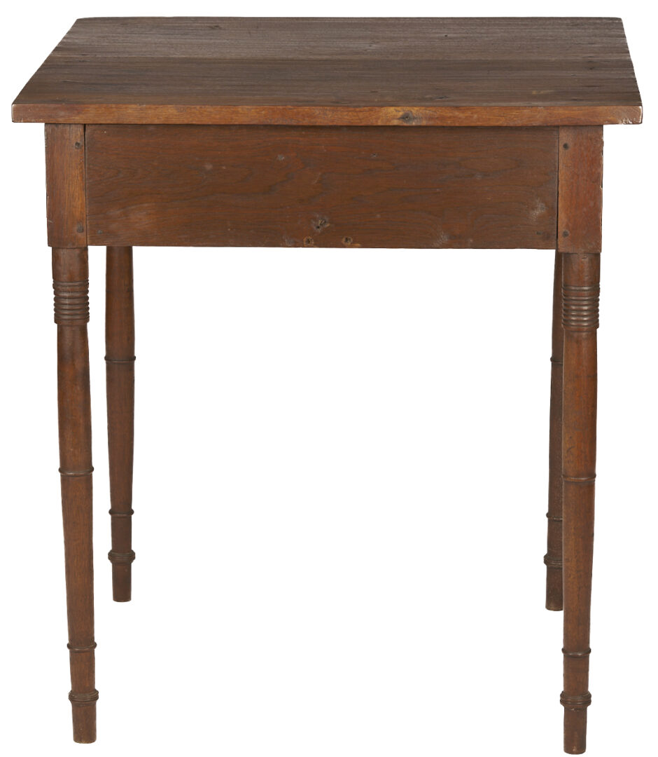 Lot 231: East TN Sheraton Walnut Two Drawer Table