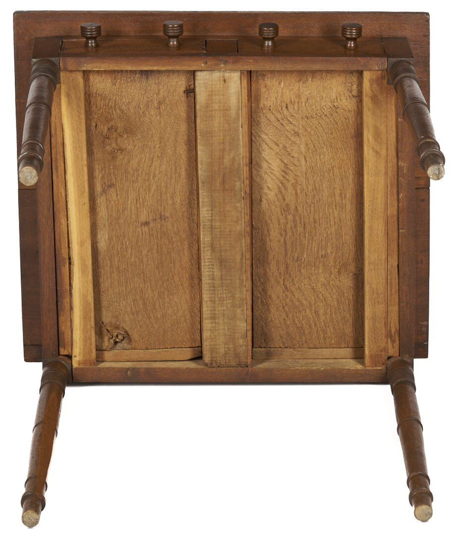 Lot 231: East TN Sheraton Walnut Two Drawer Table