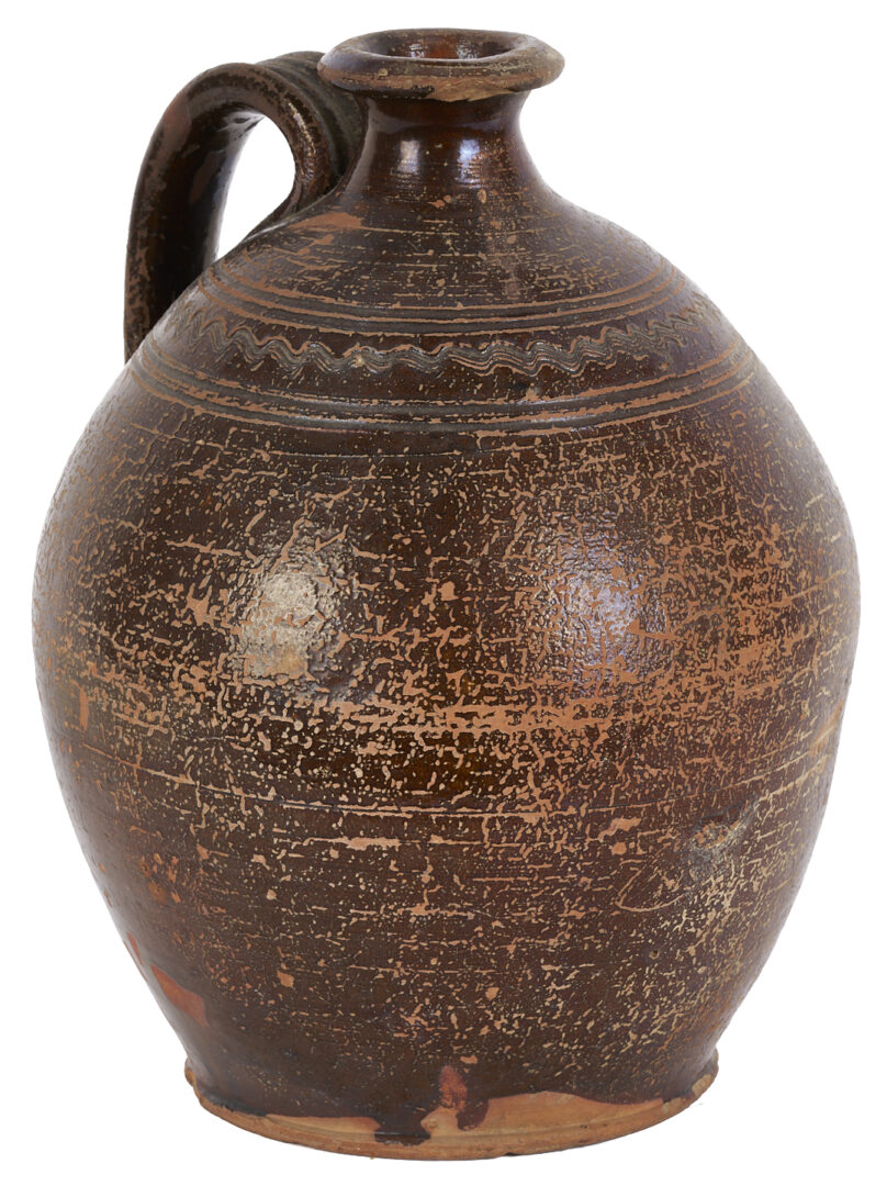 Lot 236: East TN Earthenware Jug, Attr. Cain Pottery