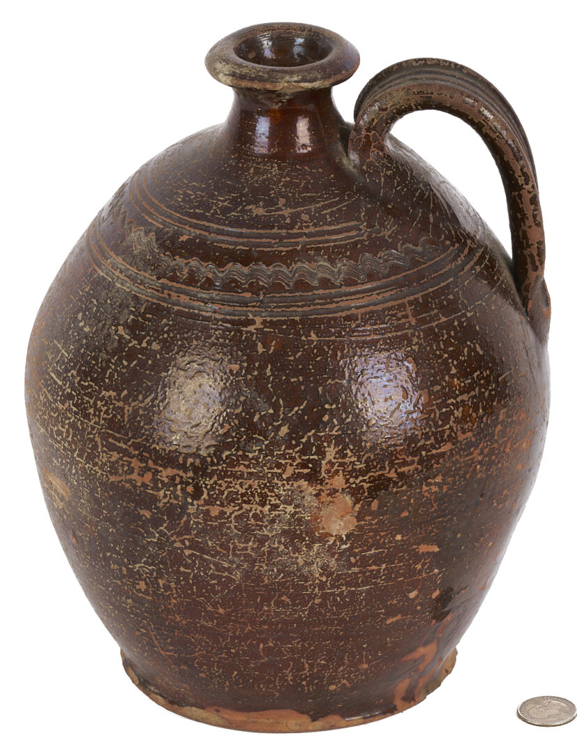 Lot 236: East TN Earthenware Jug, Attr. Cain Pottery