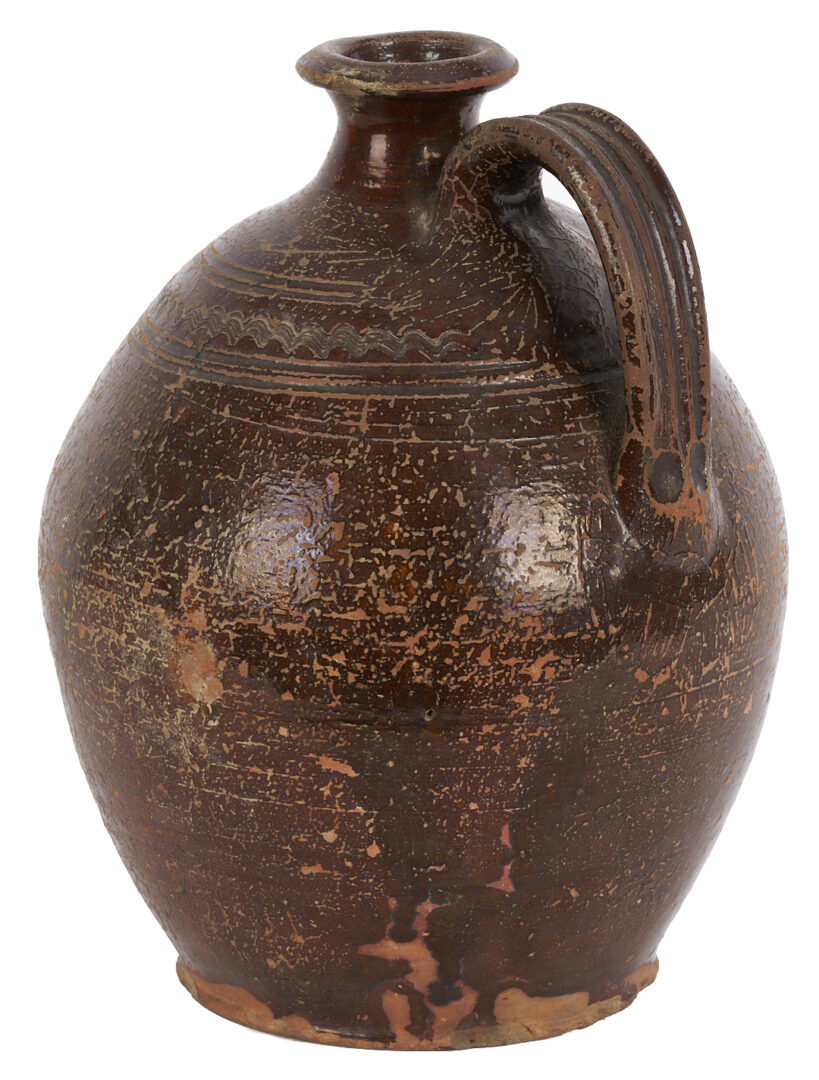 Lot 236: East TN Earthenware Jug, Attr. Cain Pottery