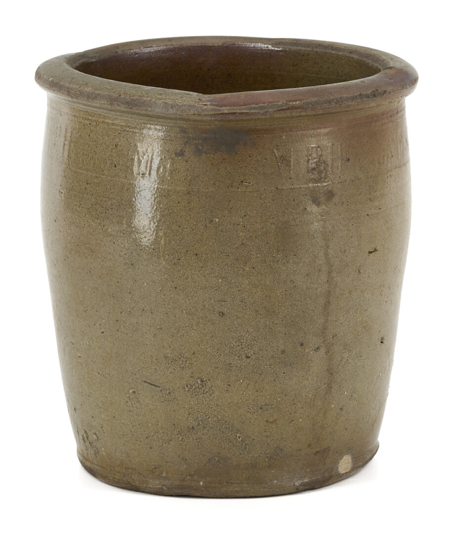 Lot 239: East Tennessee Pottery Jar, M. P. Harmon