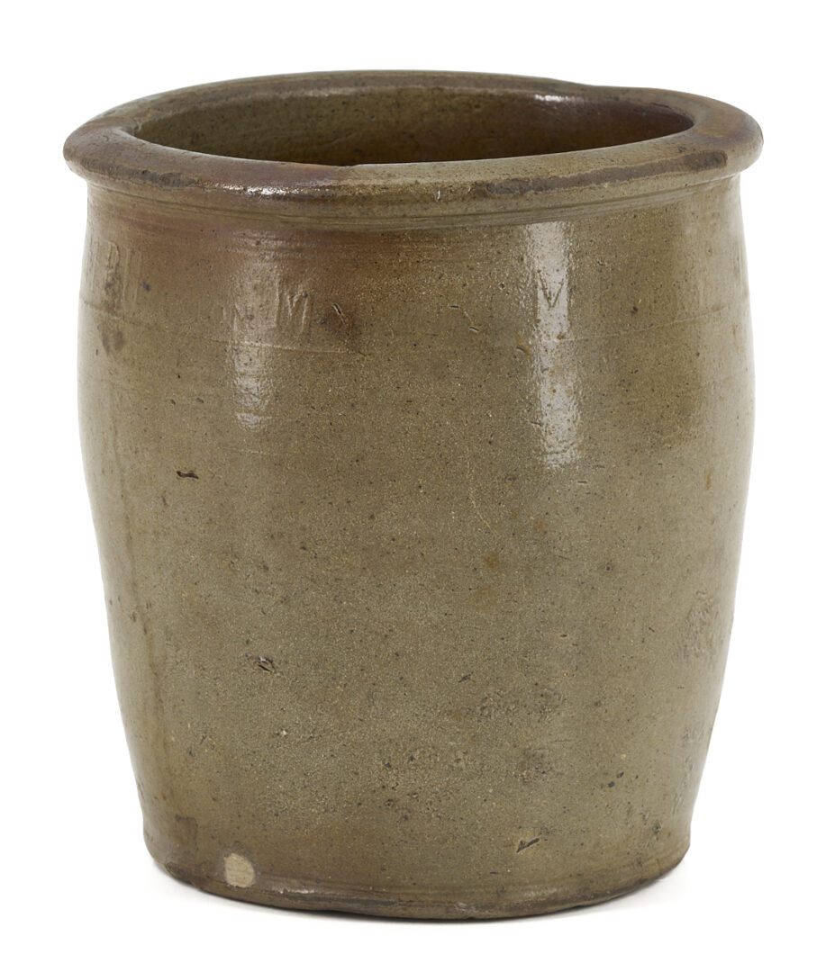 Lot 239: East Tennessee Pottery Jar, M. P. Harmon