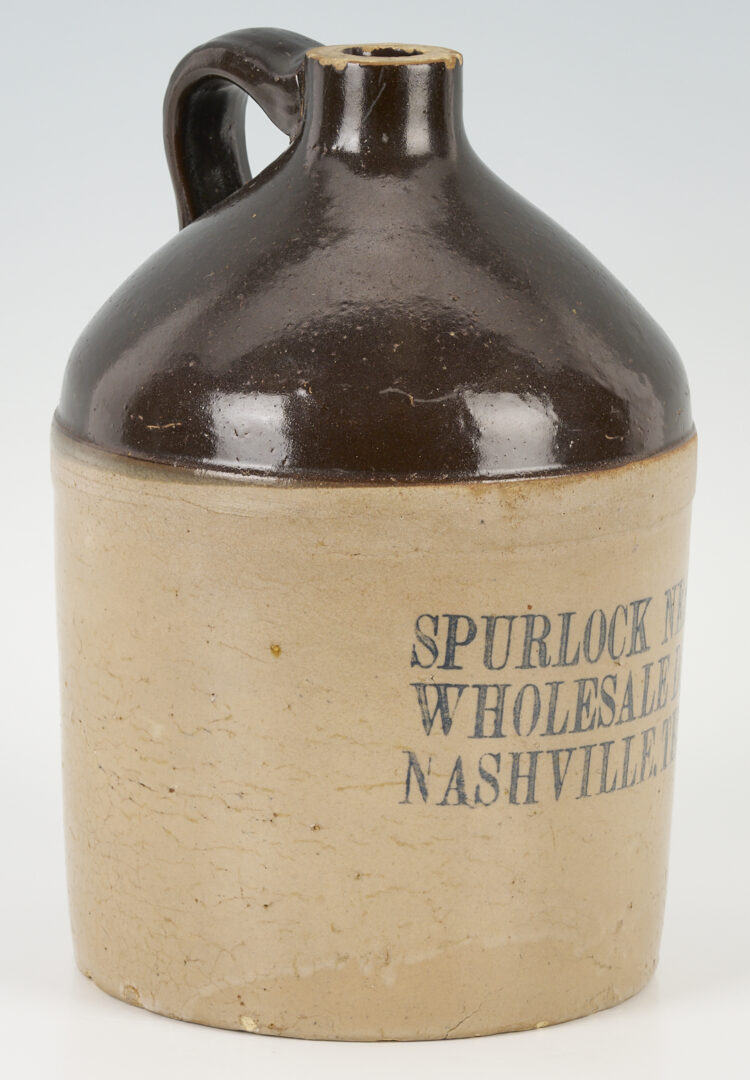 Lot 241: Three Nashville Stoneware Pottery Whiskey Jugs