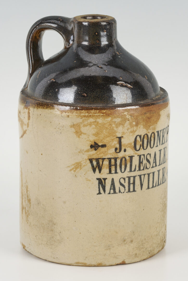 Lot 242: Two Nashville Stoneware Pottery Whiskey Jugs