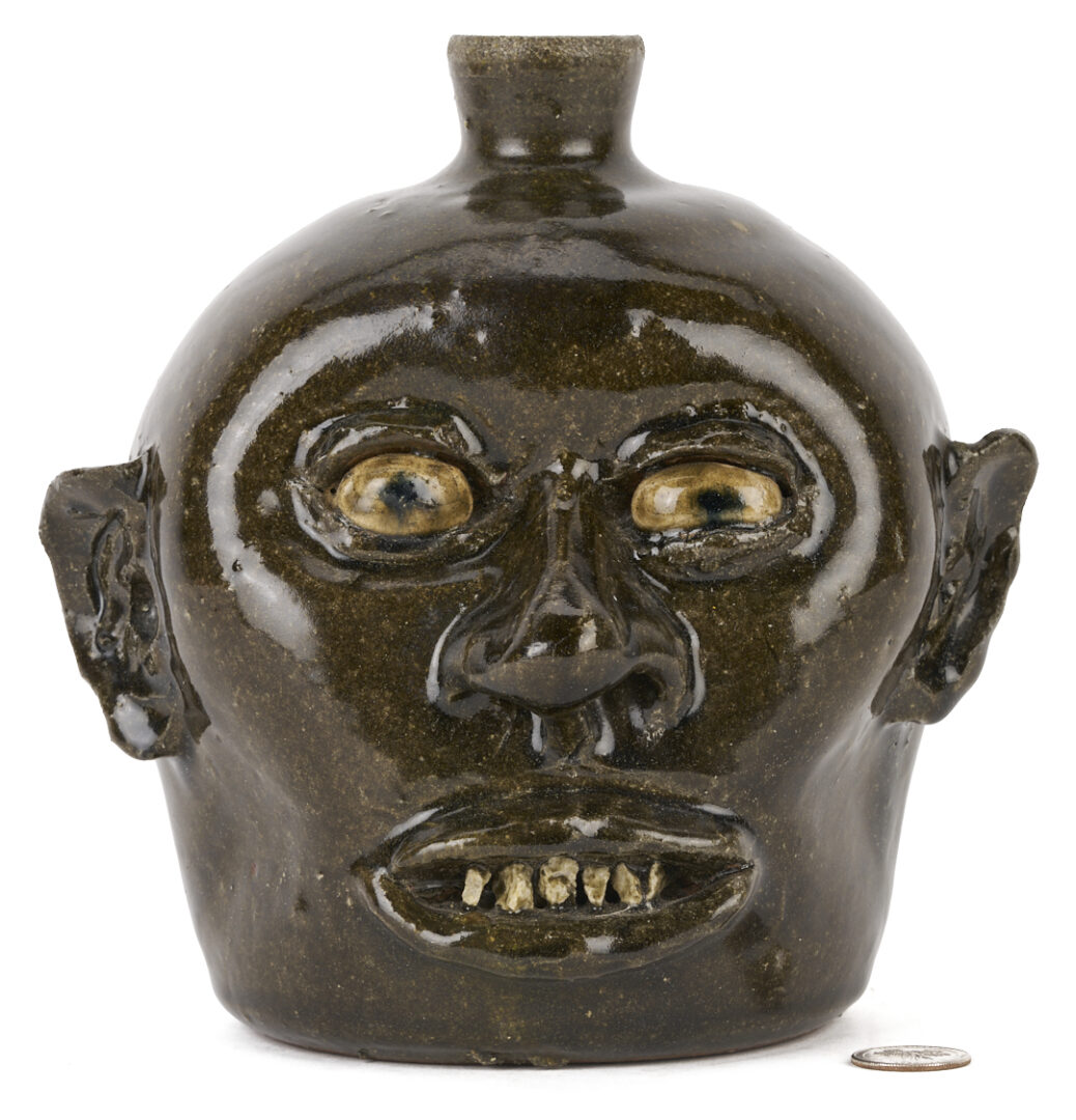 Lot 244: Lanier Meaders Folk Art Pottery Face Jug