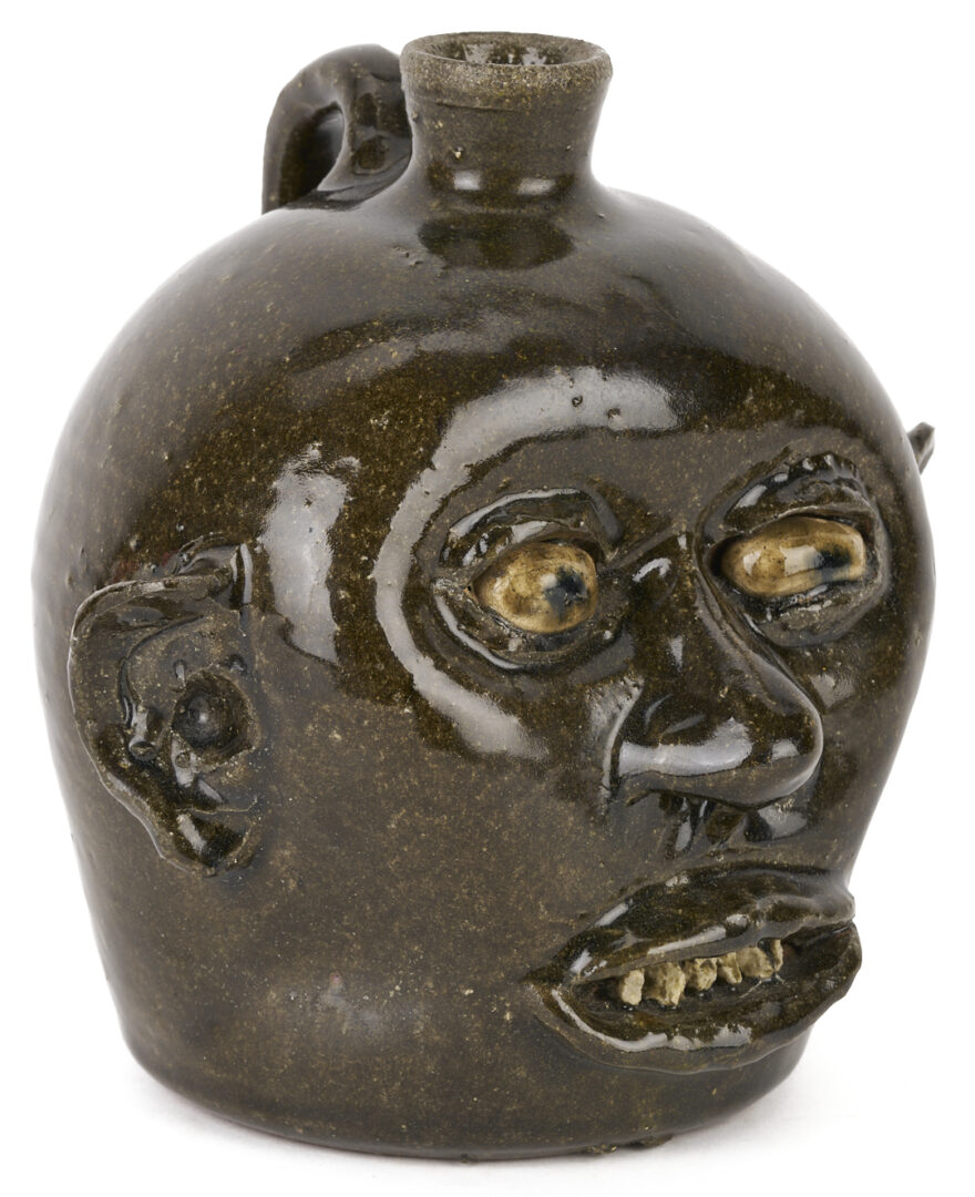 Lot 244: Lanier Meaders Folk Art Pottery Face Jug