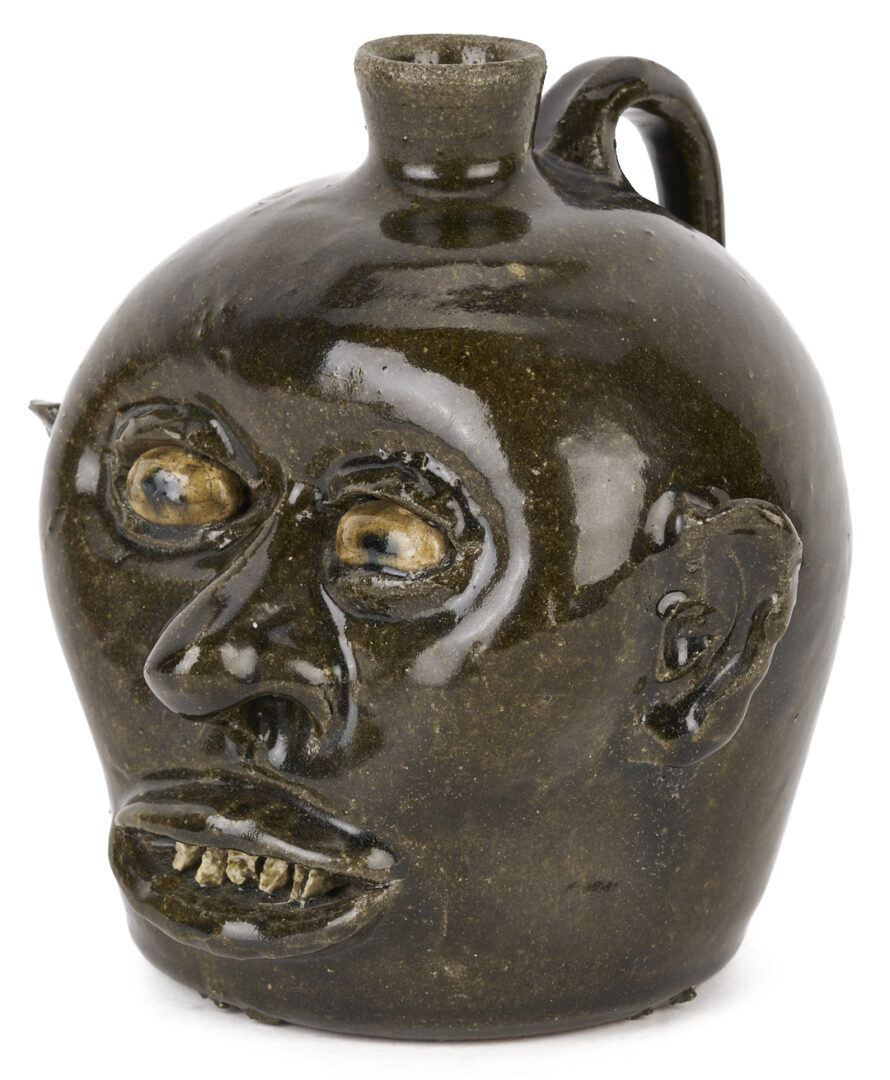 Lot 244: Lanier Meaders Folk Art Pottery Face Jug