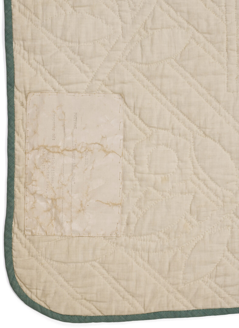 Lot 259: Advertising Democratic Rose Applique Quilt