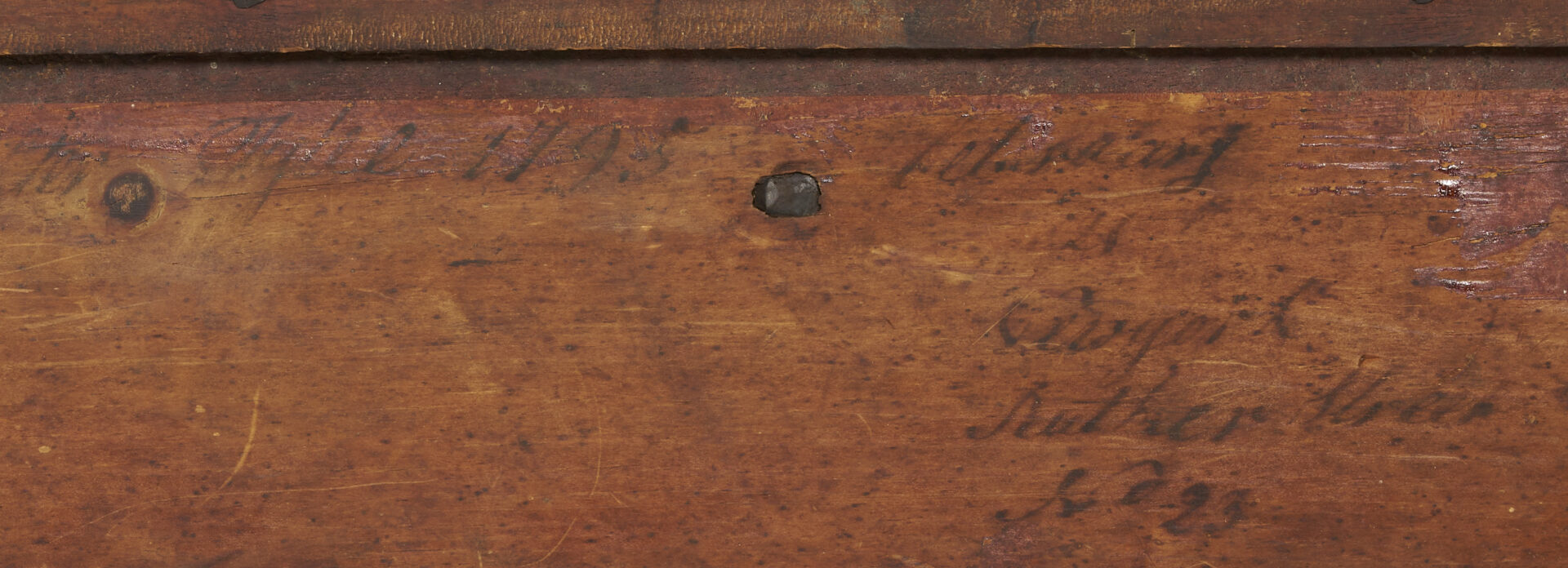 Lot 263: Signed 18th Century American Mahogany Chippendale Desk, ex-Ebenezer Hill