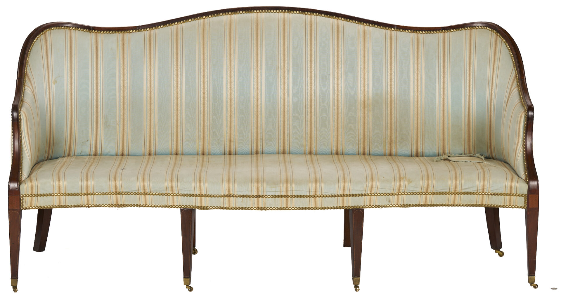 Lot 264: New England Hepplewhite Serpentine Sofa