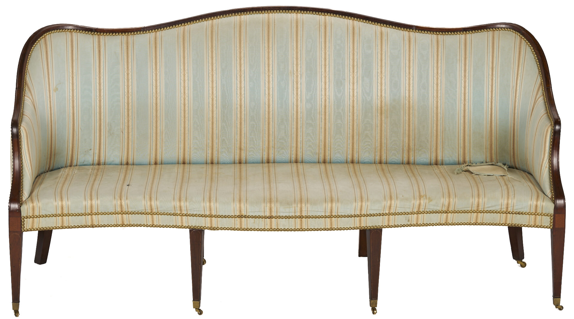 Lot 264: New England Hepplewhite Serpentine Sofa