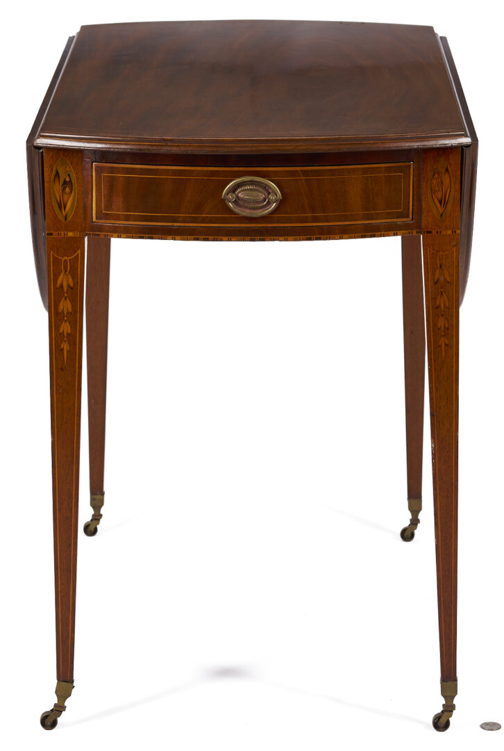 Lot 265: Federal Inlaid Pembroke table, poss. Baltimore