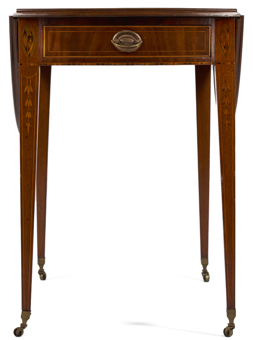 Lot 265: Federal Inlaid Pembroke table, poss. Baltimore