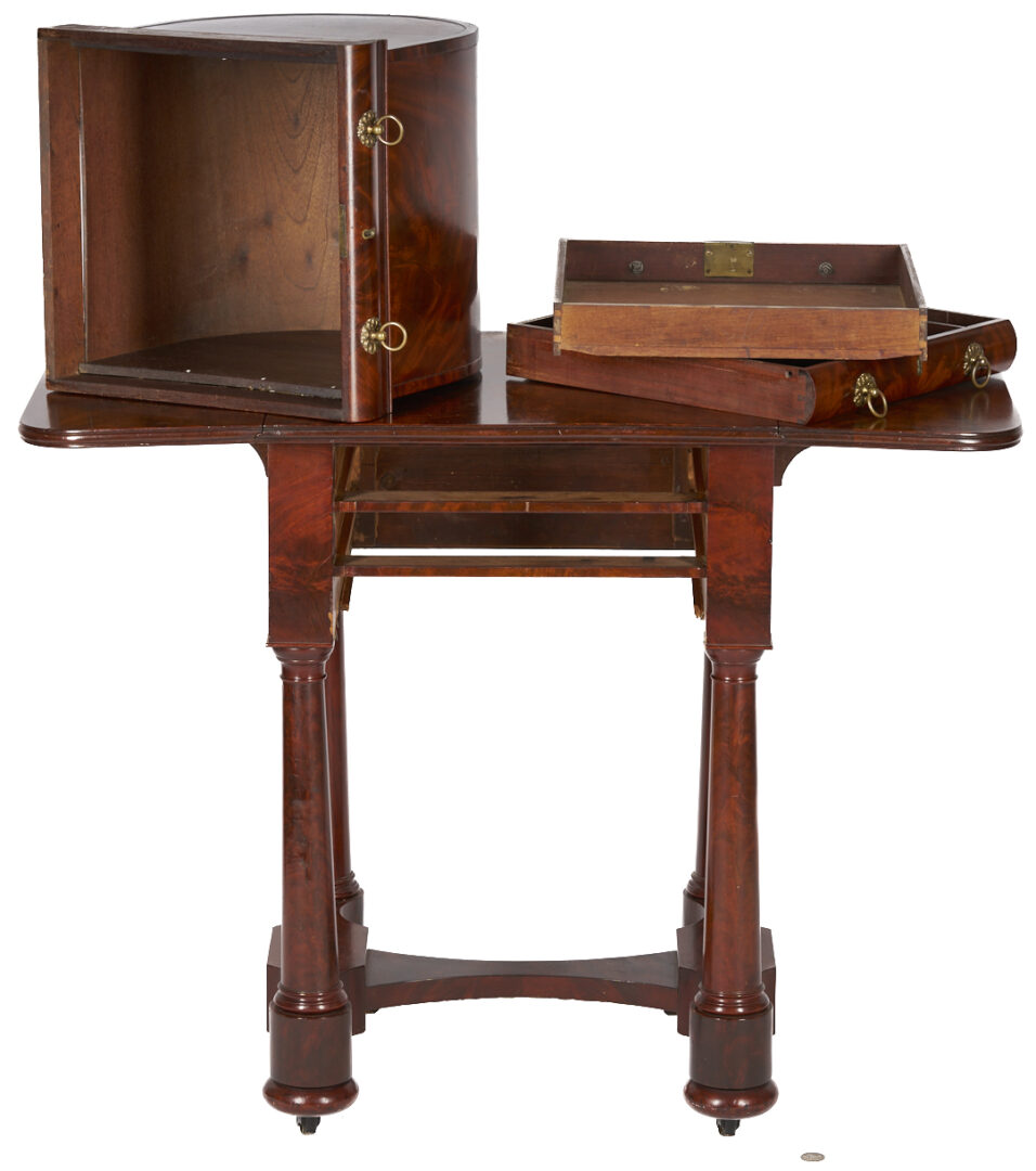 Lot 269: American Mahogany Classical Sewing Table