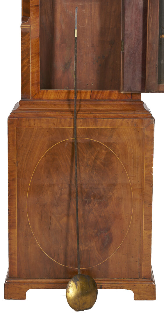 Lot 275: Inlaid English Tall Case Clock and Barometer, Wm. Hart