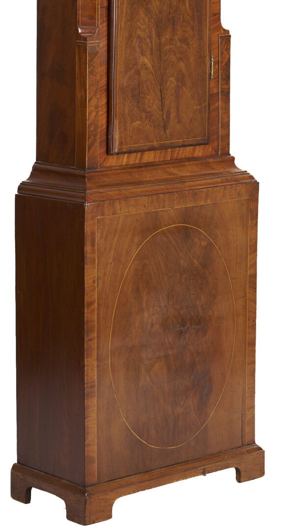 Lot 275: Inlaid English Tall Case Clock and Barometer, Wm. Hart