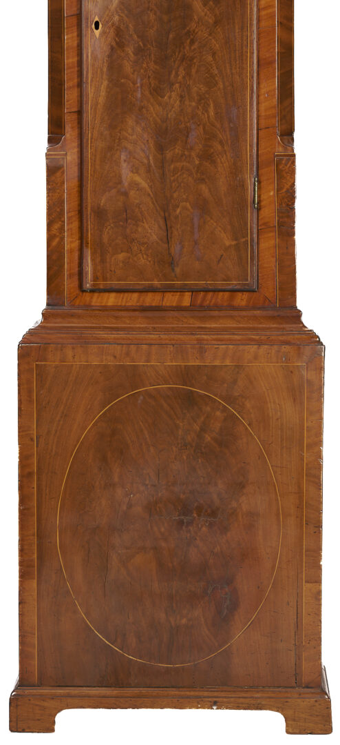 Lot 275: Inlaid English Tall Case Clock and Barometer, Wm. Hart