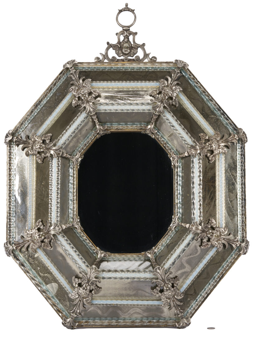 Lot 279: Octagonal Venetian Glass Mirror