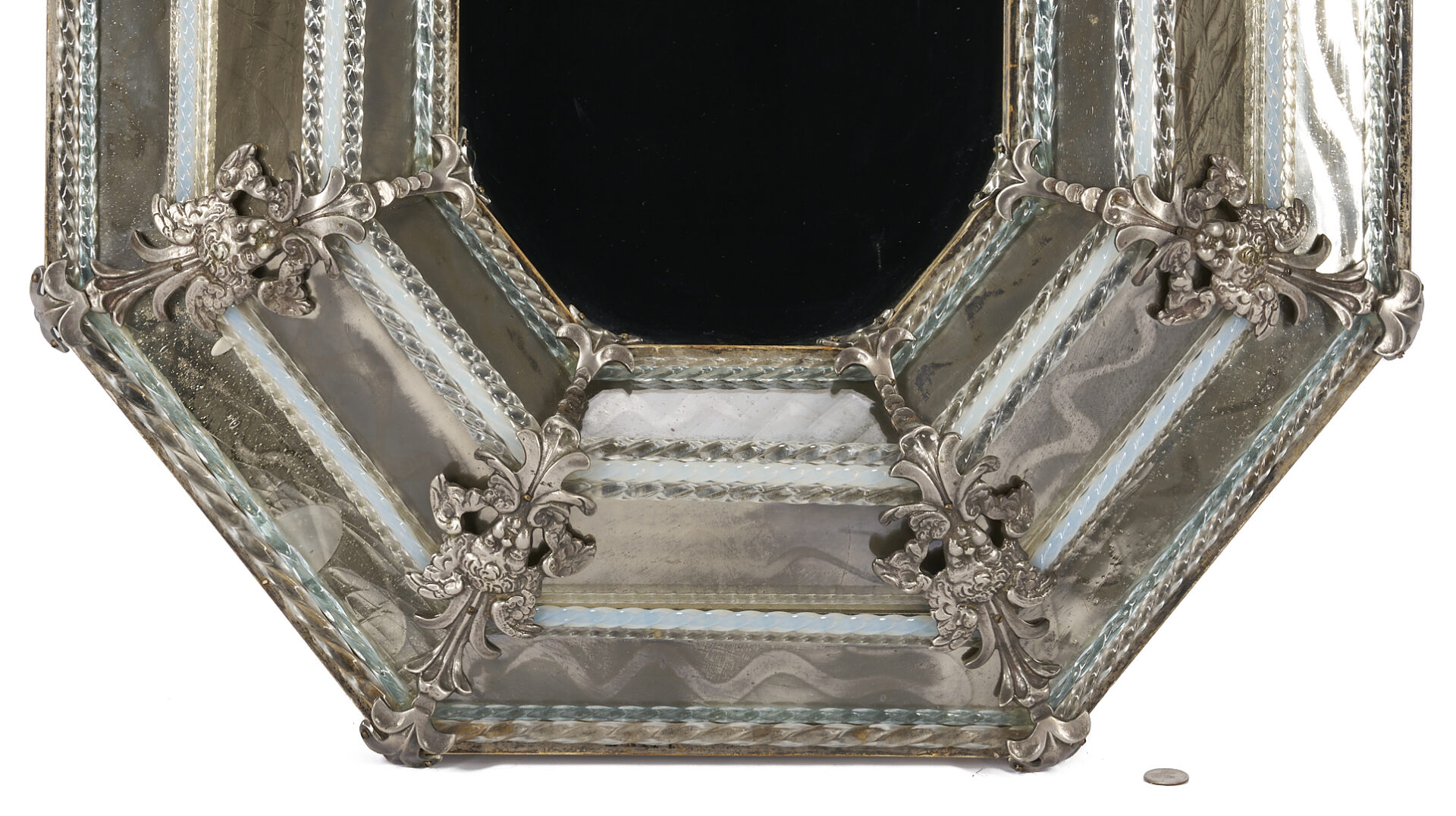 Lot 279: Octagonal Venetian Glass Mirror