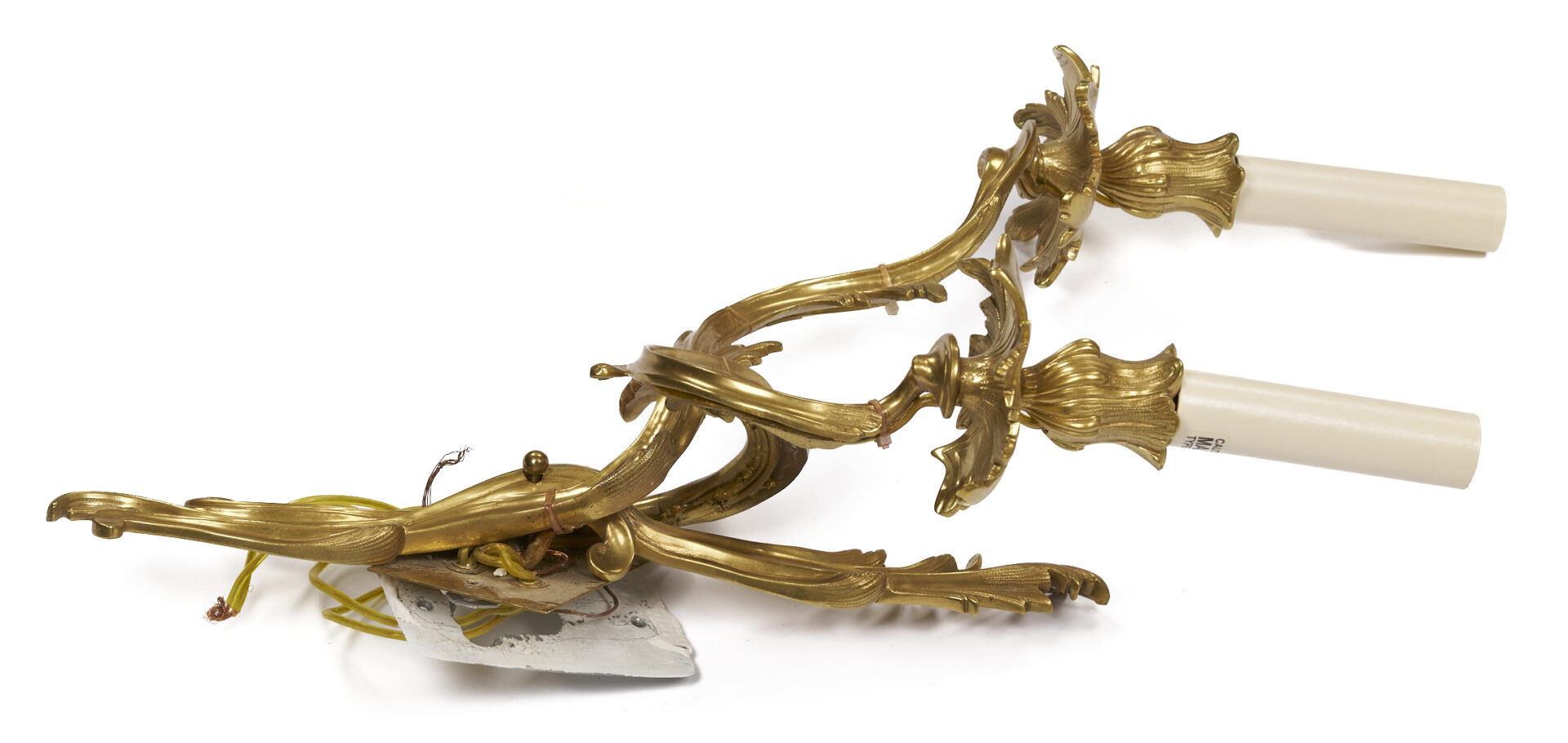 Lot 284: 2 Pairs Rococo-style Gilt Bronze Sconces