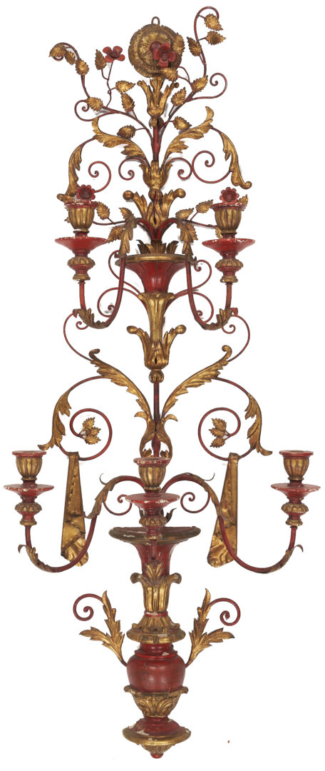 Lot 285: Large Italian Tole Sconce