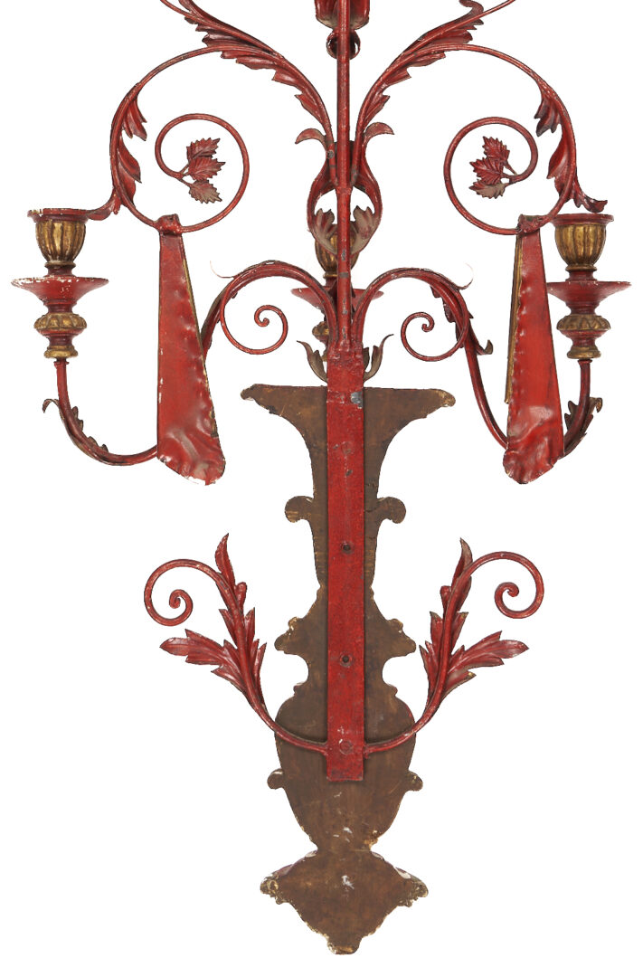 Lot 285: Large Italian Tole Sconce