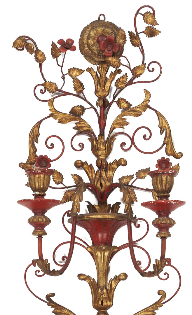 Lot 285: Large Italian Tole Sconce