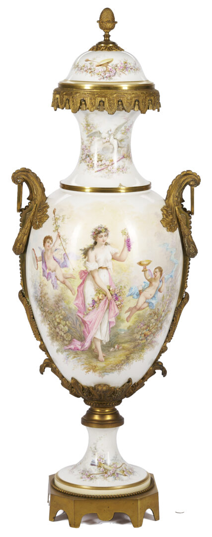 Lot 286: Monumental Sevres Style Urn, McGavock Family History