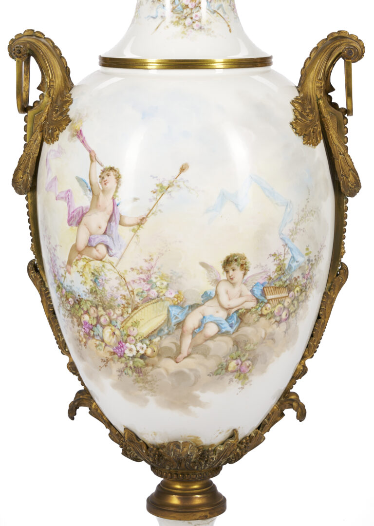 Lot 286: Monumental Sevres Style Urn, McGavock Family History