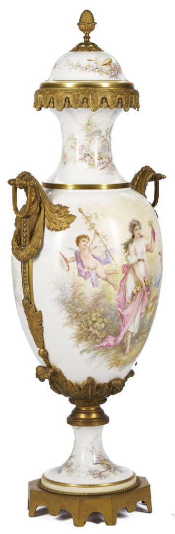 Lot 286: Monumental Sevres Style Urn, McGavock Family History