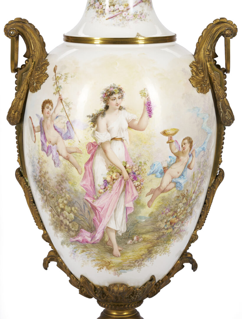 Lot 286: Monumental Sevres Style Urn, McGavock Family History