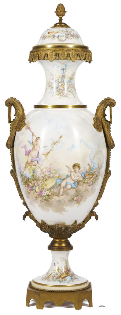 Lot 286: Monumental Sevres Style Urn, McGavock Family History